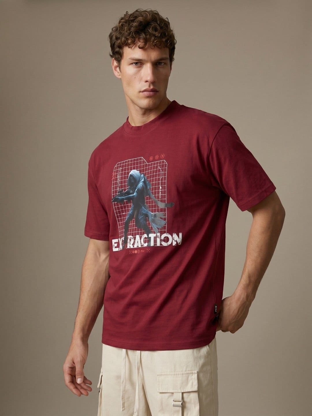 glitchez Graphic Printed Relaxed Fit T-shirt - view 1