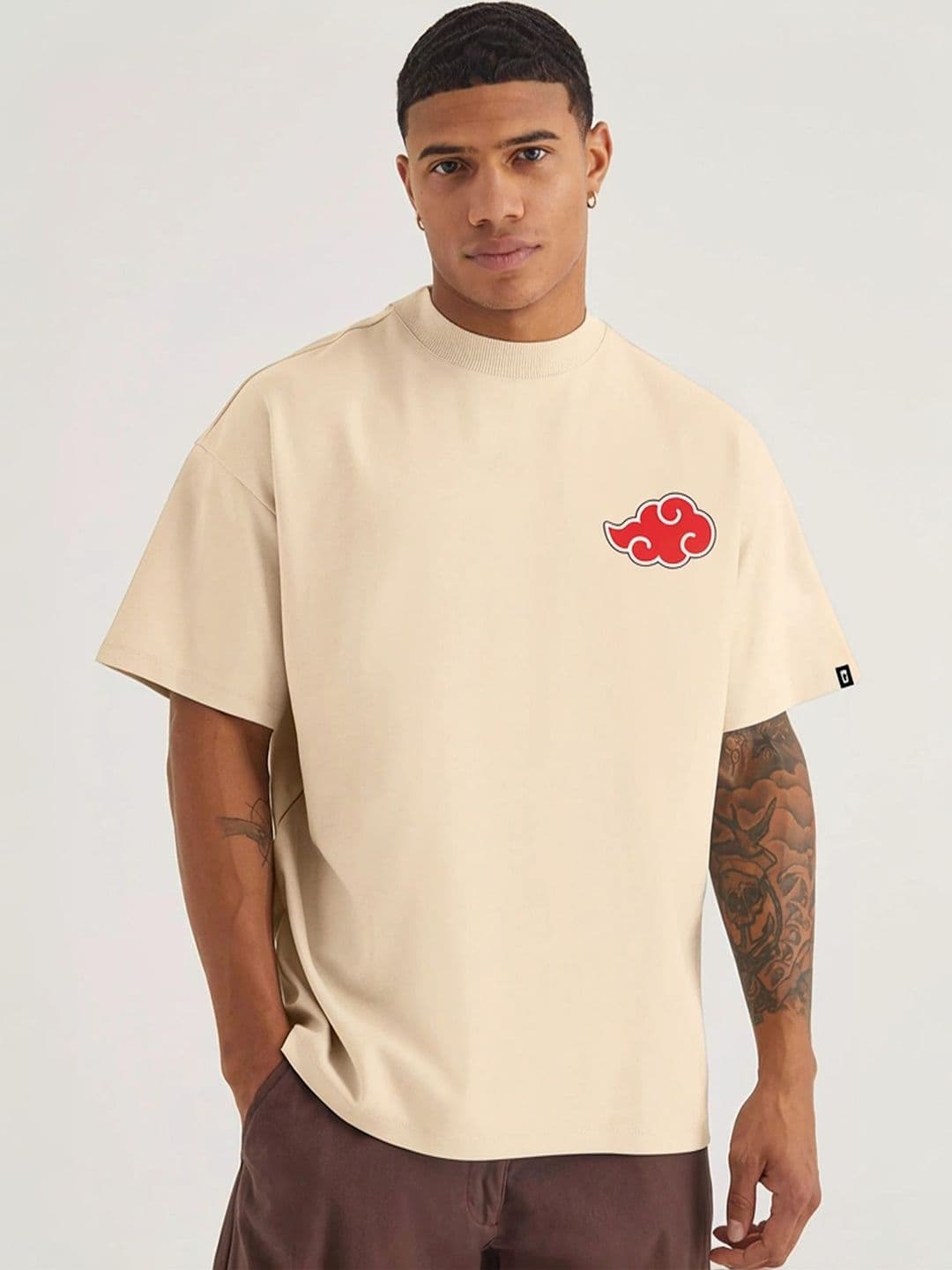 LazyGreg Men Naruto Graphic Oversized T-shirt - view 1