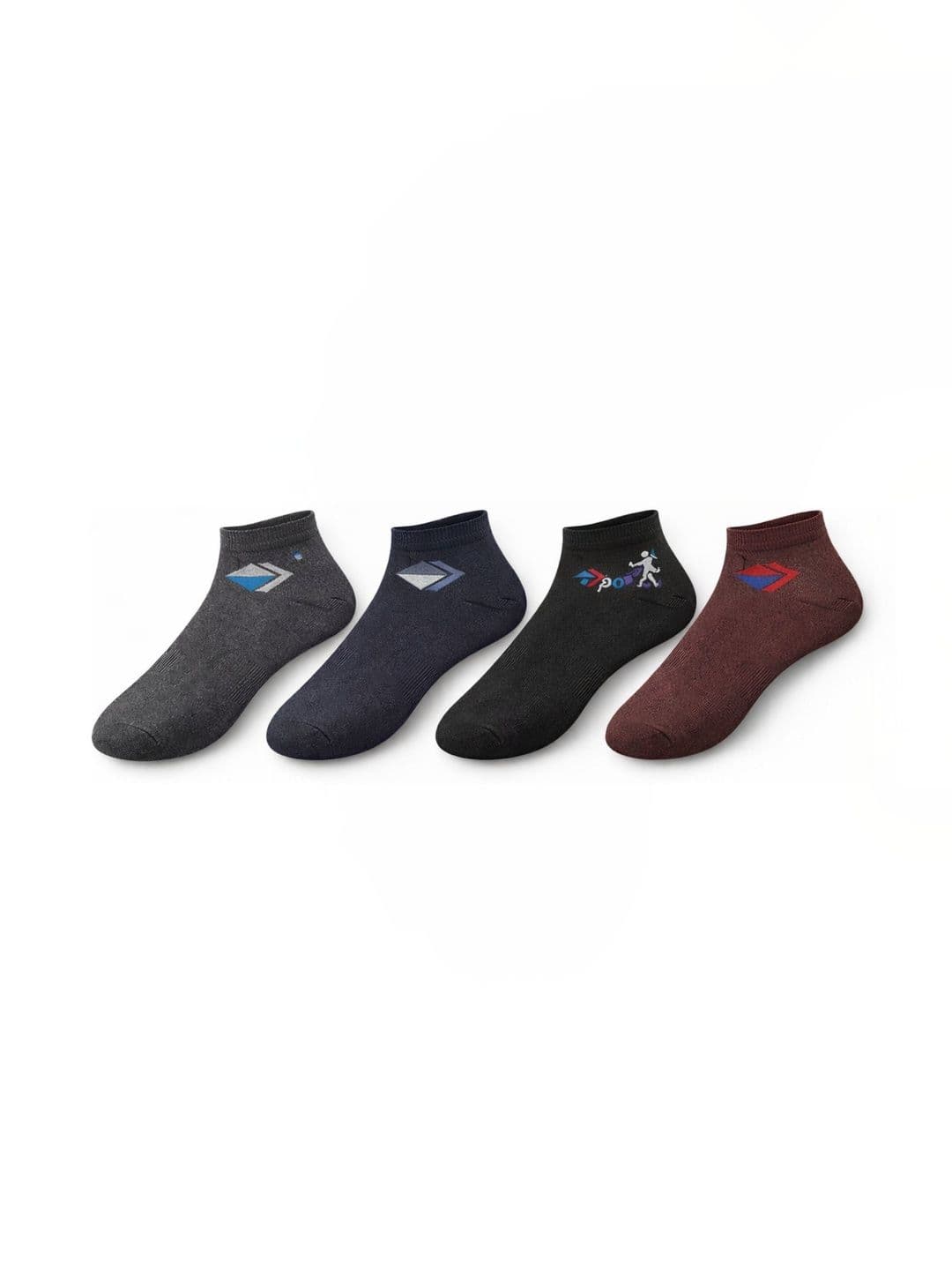 Blacktank Men Pack of 4 Cotton Patterned Ankle Length Socks - view 1