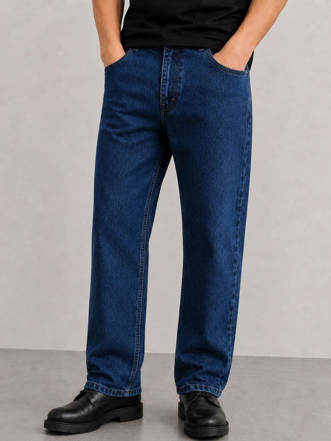 HERE&NOW Men Relaxed Fit Mid-Rise Stretchable Jeans - view 1