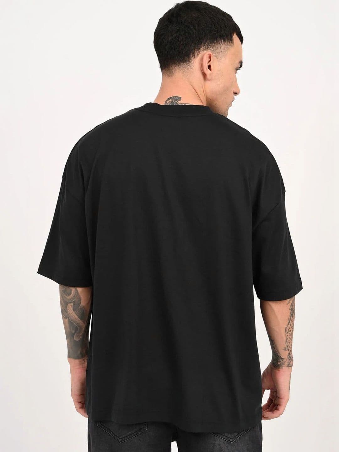 LazyGreg Men Oversized Typography Printed Cotton T-shirt - view 1