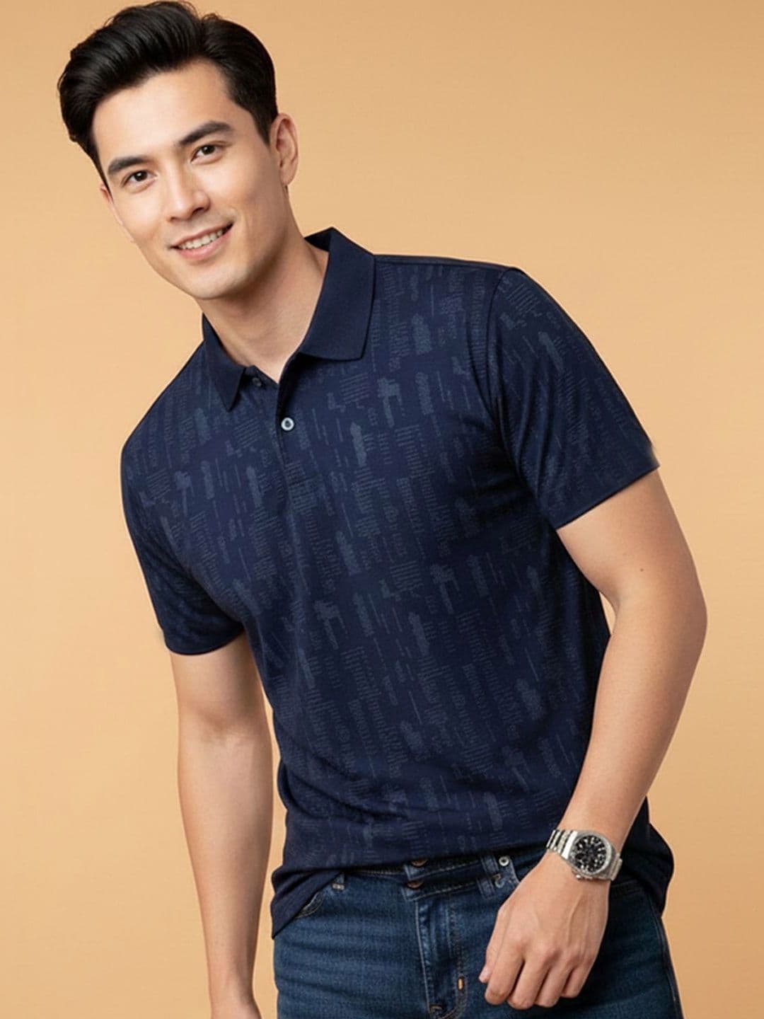 HERE&NOW Men Polo Collar T-shirt - view 1