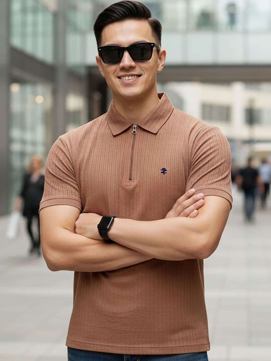 HERE&NOW Men Polo Collar T-shirt - view 1