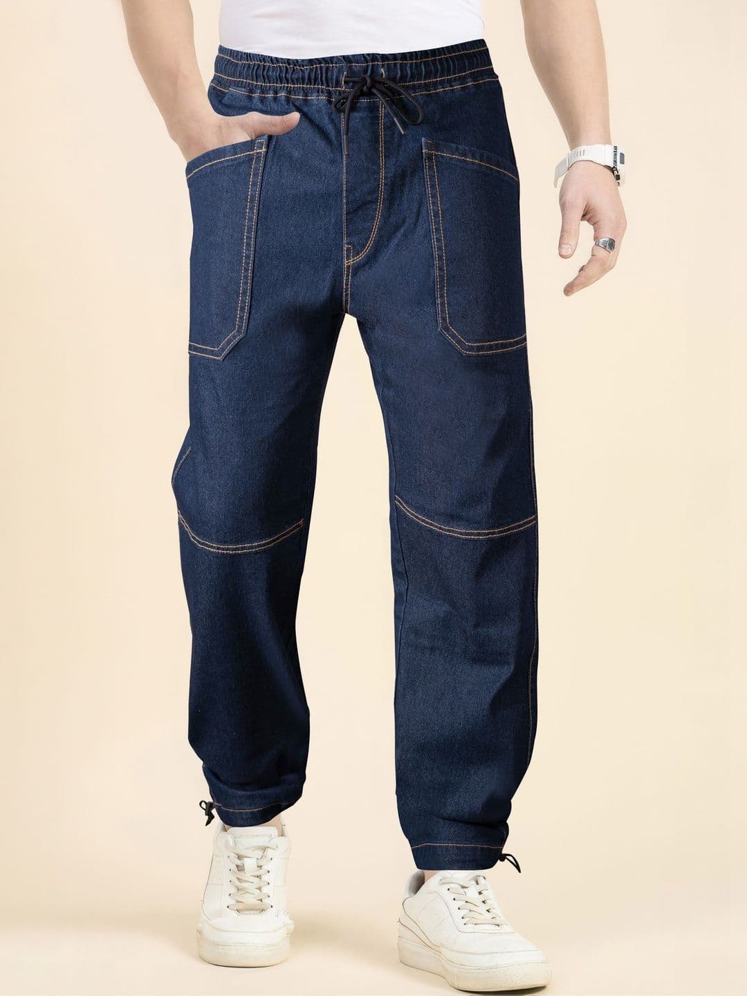 RIG BONE Men Loose Jogger Mid-Rise Stretchable Jeans - view 1