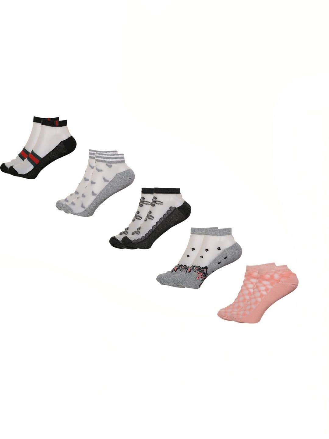 Blacktank Men Pack of 5 Cotton Patterned Ankle Length Socks - view 1