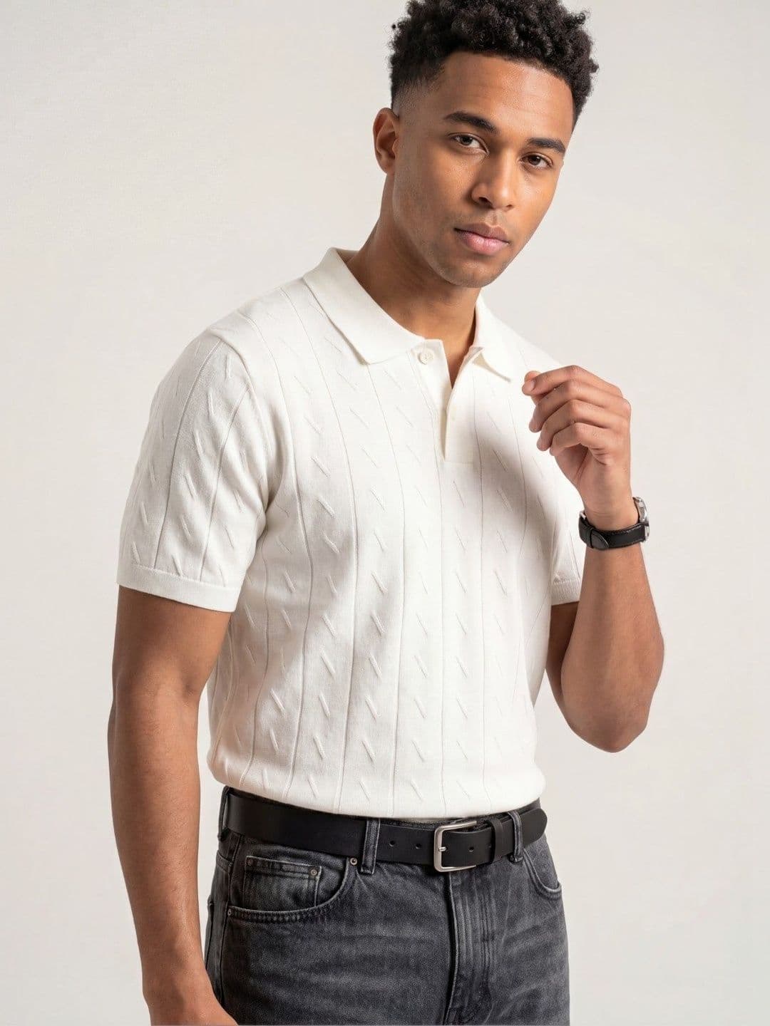 ULUPZ Men Polo Collar T-shirt - view 1