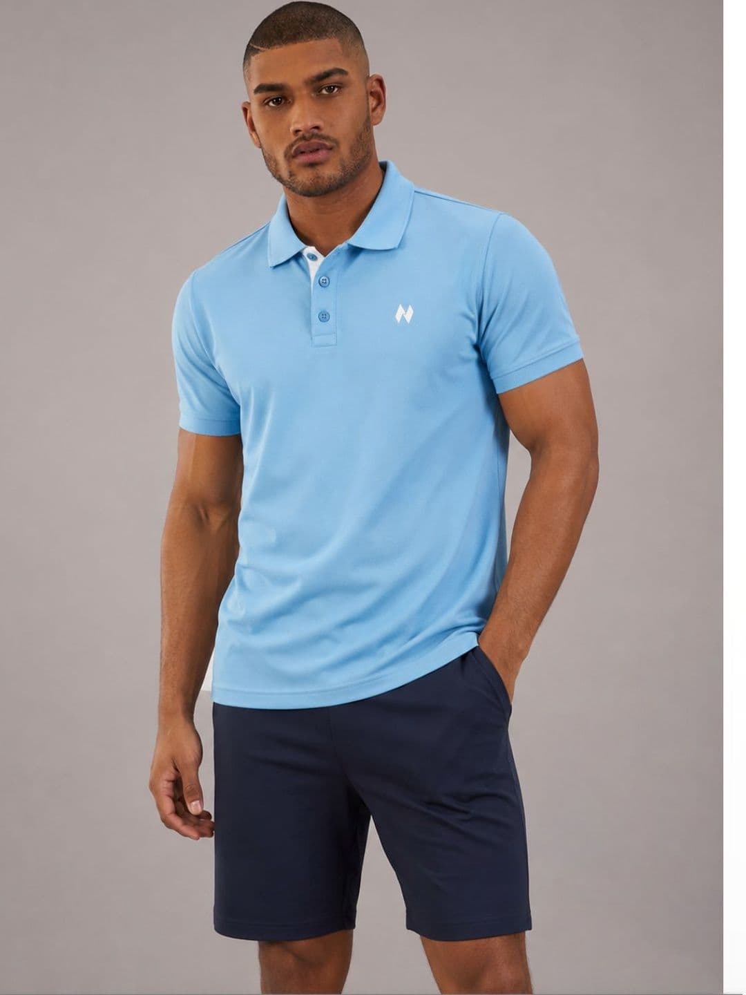 HUMAN SPIRIT Men Brand Logo Polo Collar T-shirt - view 1