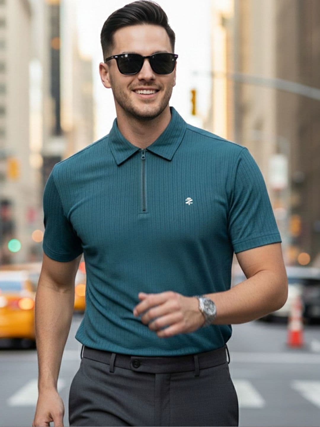 HERE&NOW Men Polo Collar T-shirt - view 1