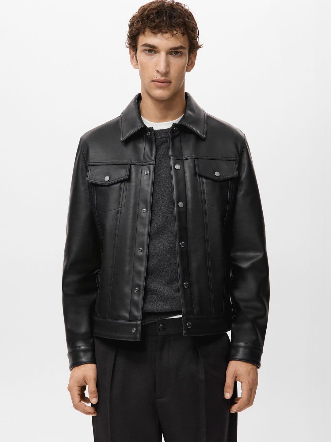 MANGO MAN Spread Collar Tailored Jacket - view 1