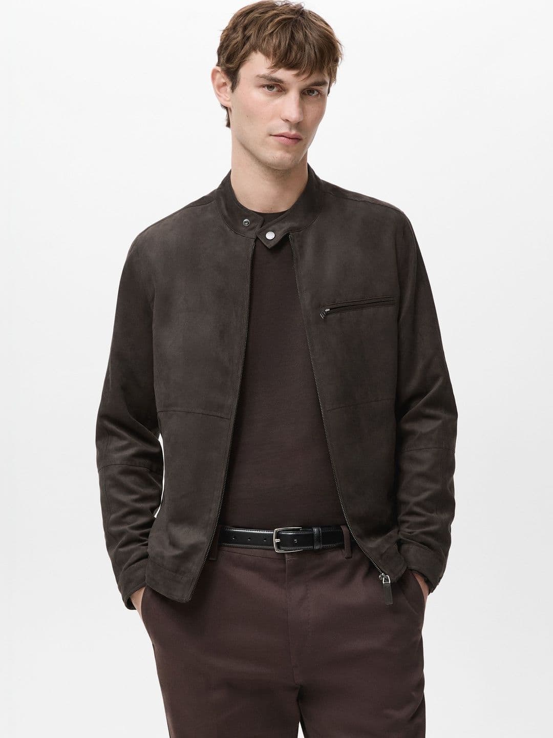 MANGO MAN Band Collar Tailored Jacket - view 1