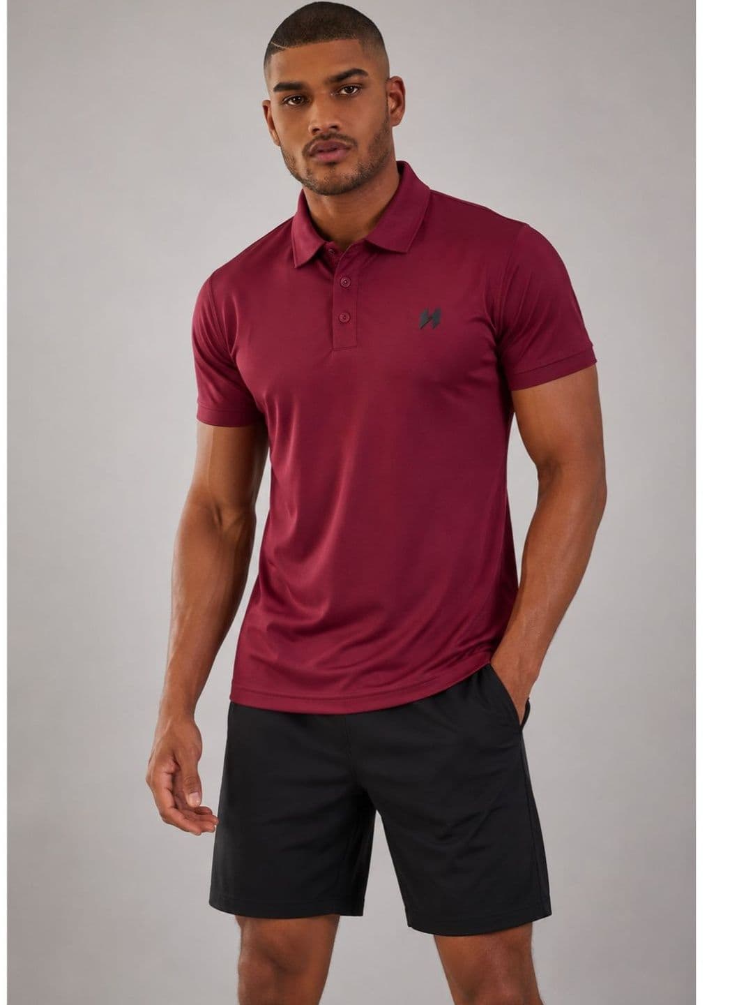 HUMAN SPIRIT Men Brand Logo Polo Collar T-shirt - view 1