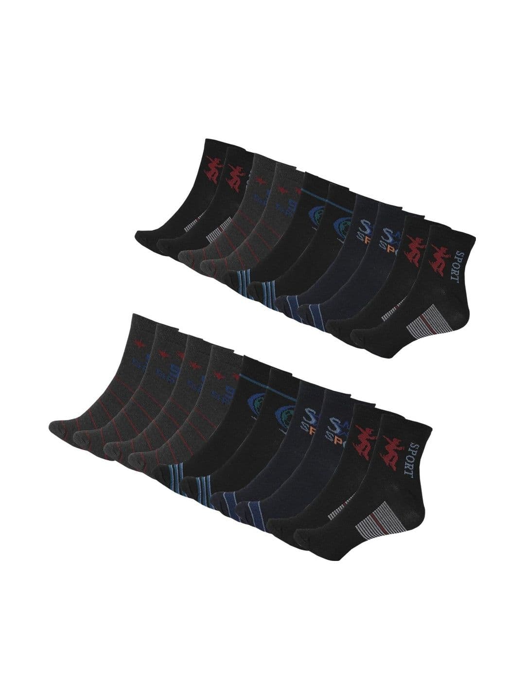 Blacktank Men Cotton Patterned Ankle Length Socks - view 1