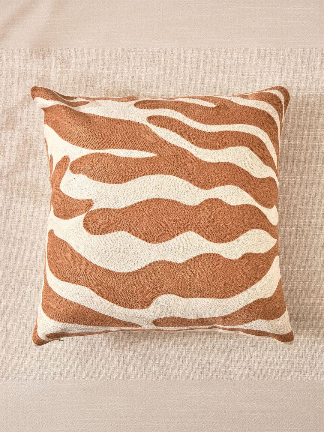 Home Centre Brown Square Cushion Covers - view 1