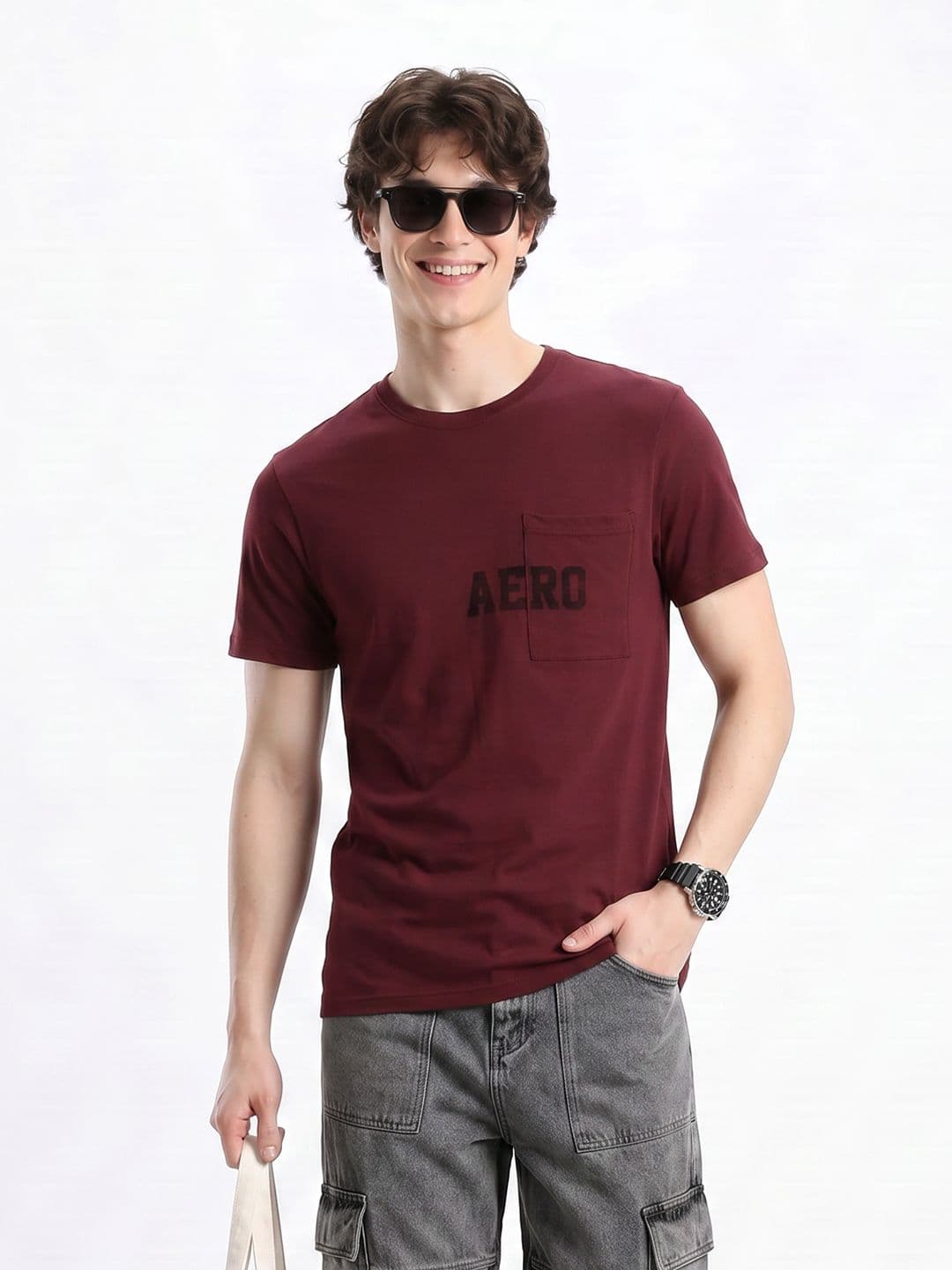 Aeropostale Brand Logo Printed Pure Cotton T-shirt - view 1