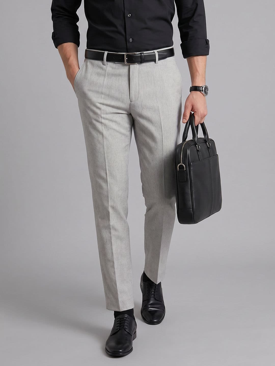 Arrow Mid-Rise Cotton Formal Trousers - view 1