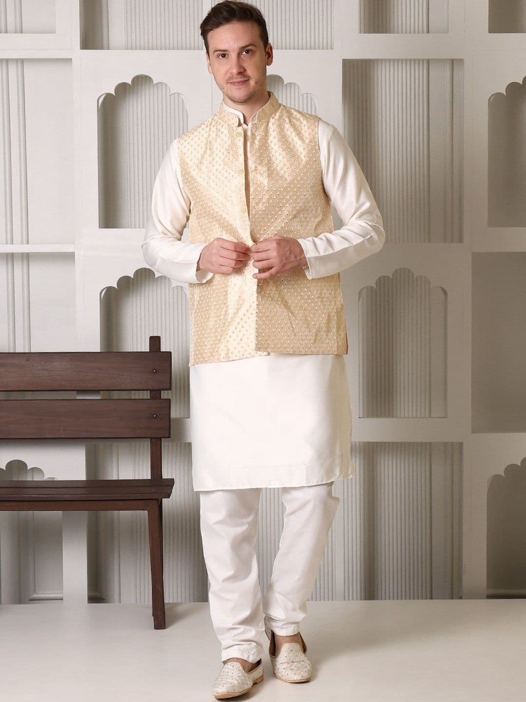 APPIX Embroidered Nehru Jackets - view 1