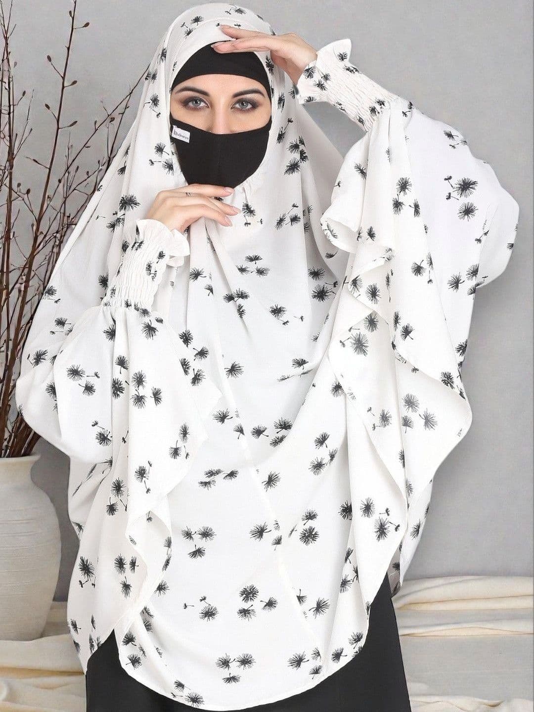 BASHARIYA Printed Round Neck Hijab - view 1