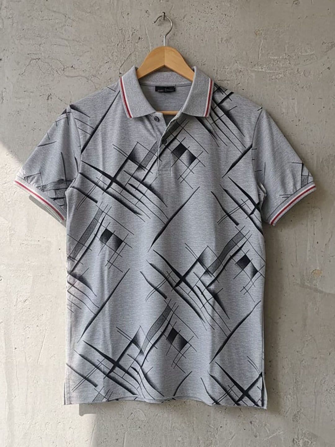 HERE&NOW Men Printed Polo Collar Pockets T-shirt - view 1