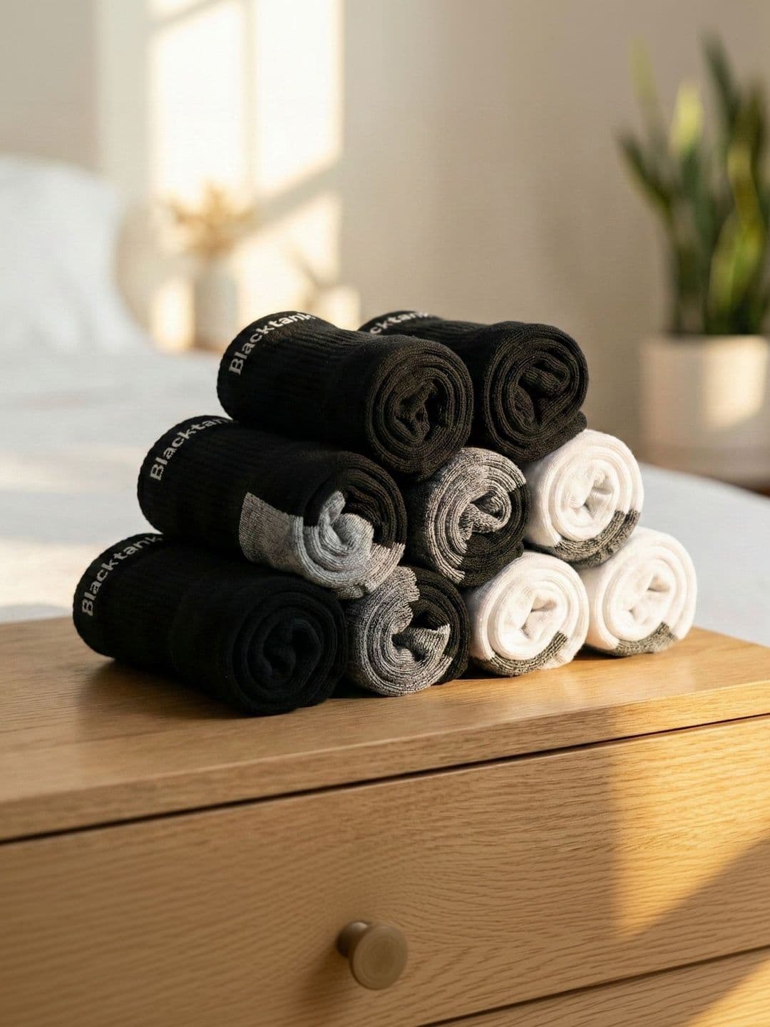 Blacktank Men Pack of 6 Cotton Colourblocked Ankle Length Socks - view 1
