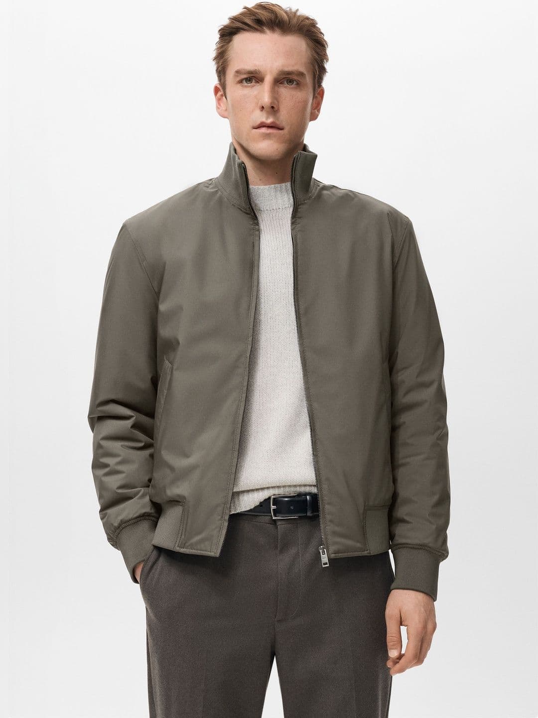 MANGO MAN Mock Collar Tailored Jacket - view 1