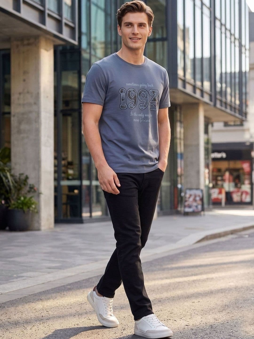 Mast & Harbour Men Typography Printed T-shirt - view 1