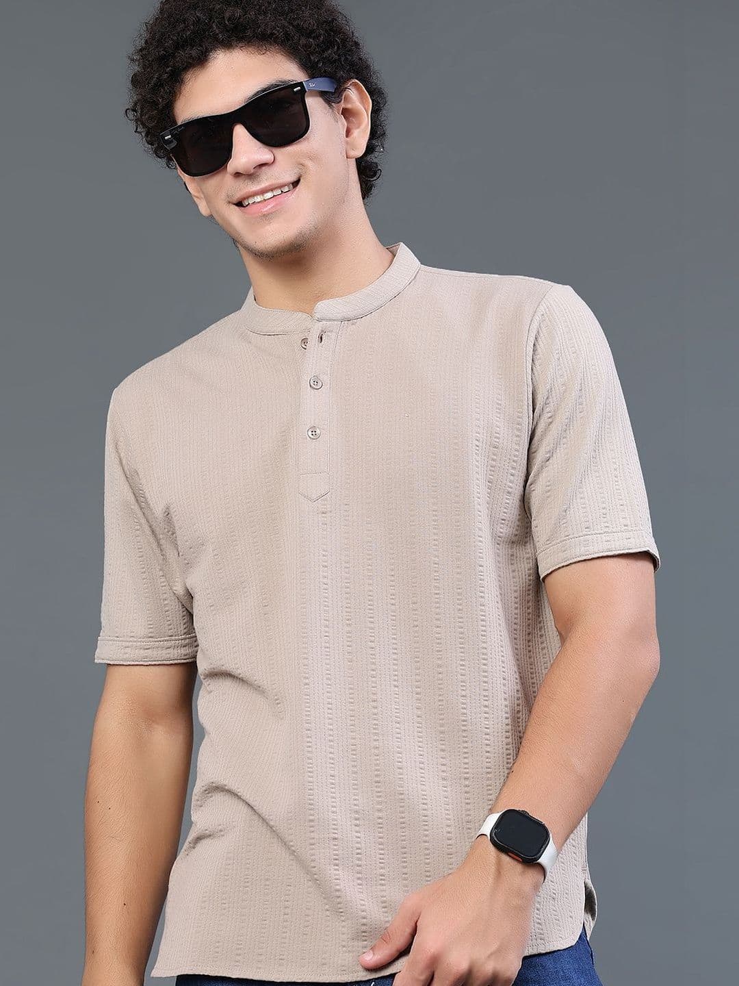 LIMEROAD Men Henley Neck T-shirt - view 1