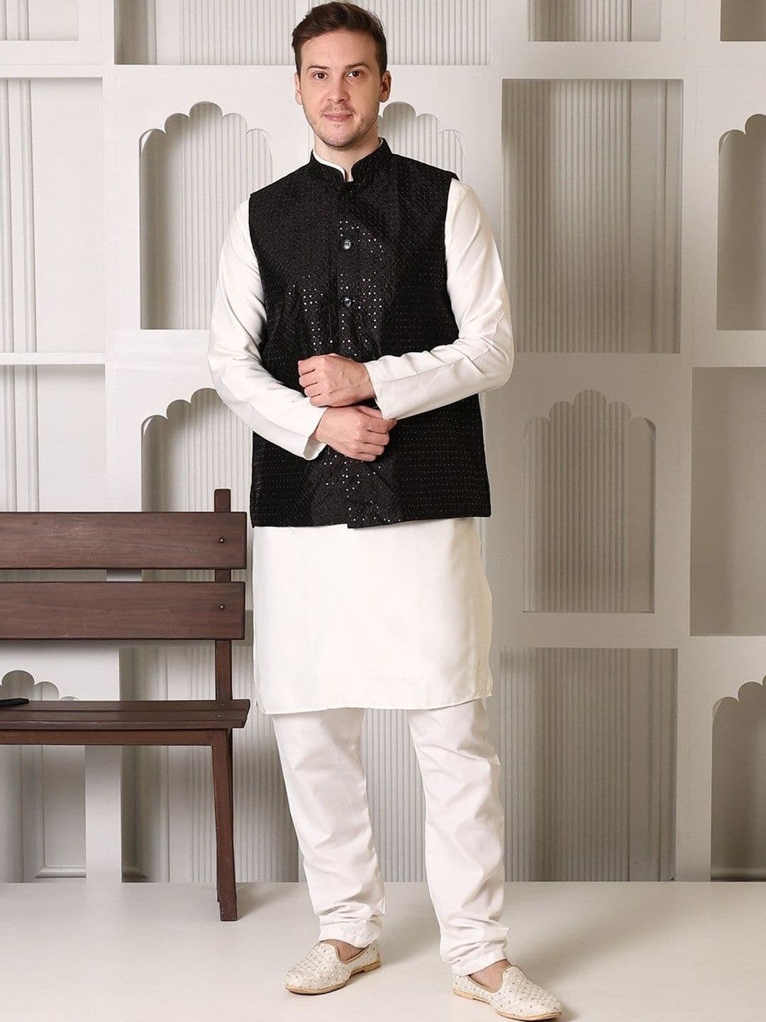 APPIX Embellished Nehru Jackets - view 1