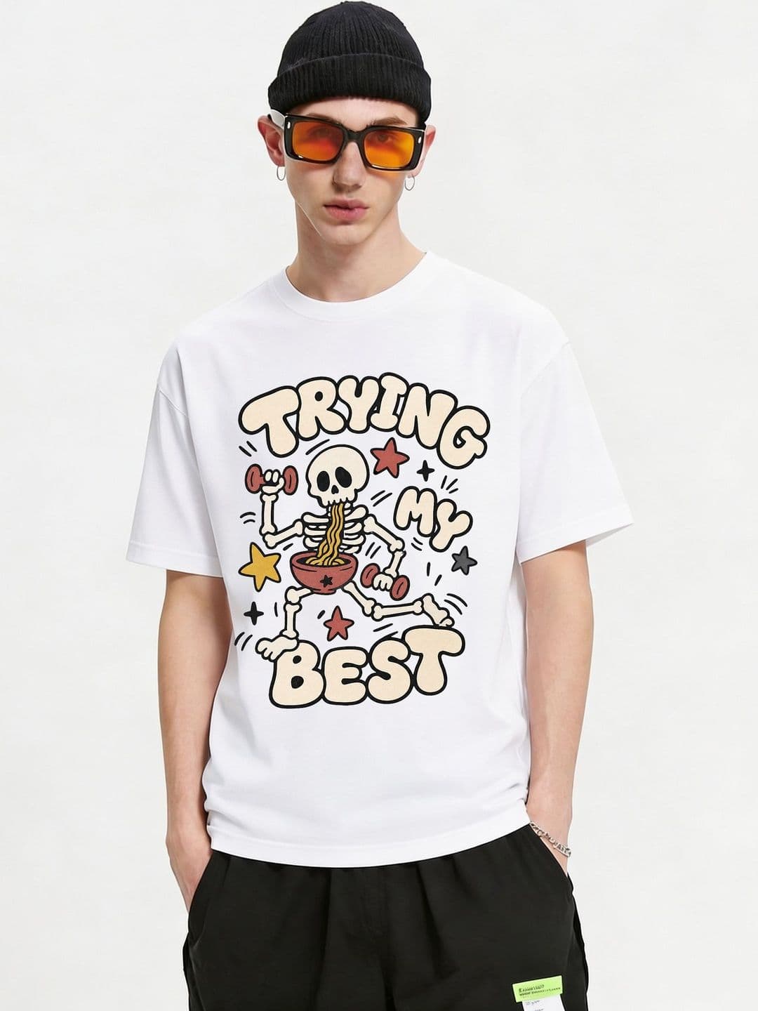 FARDA Unisex Printed Drop-Shoulder Sleeves T-shirt - view 1