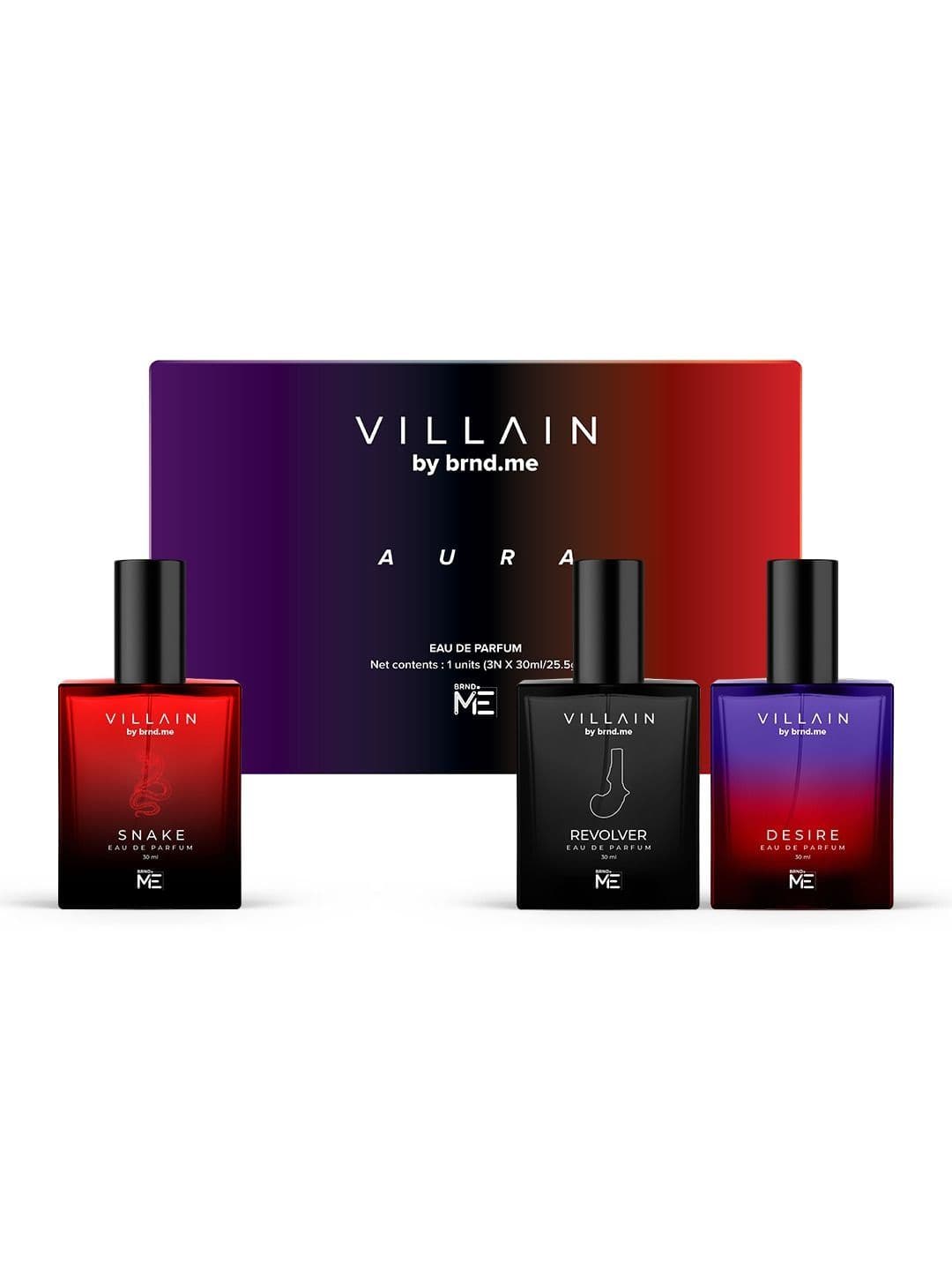 VILLAIN Men Aura Perfume Gift Set EDP with Mixed Notes for All Occasions - 3x30 ml - view 1