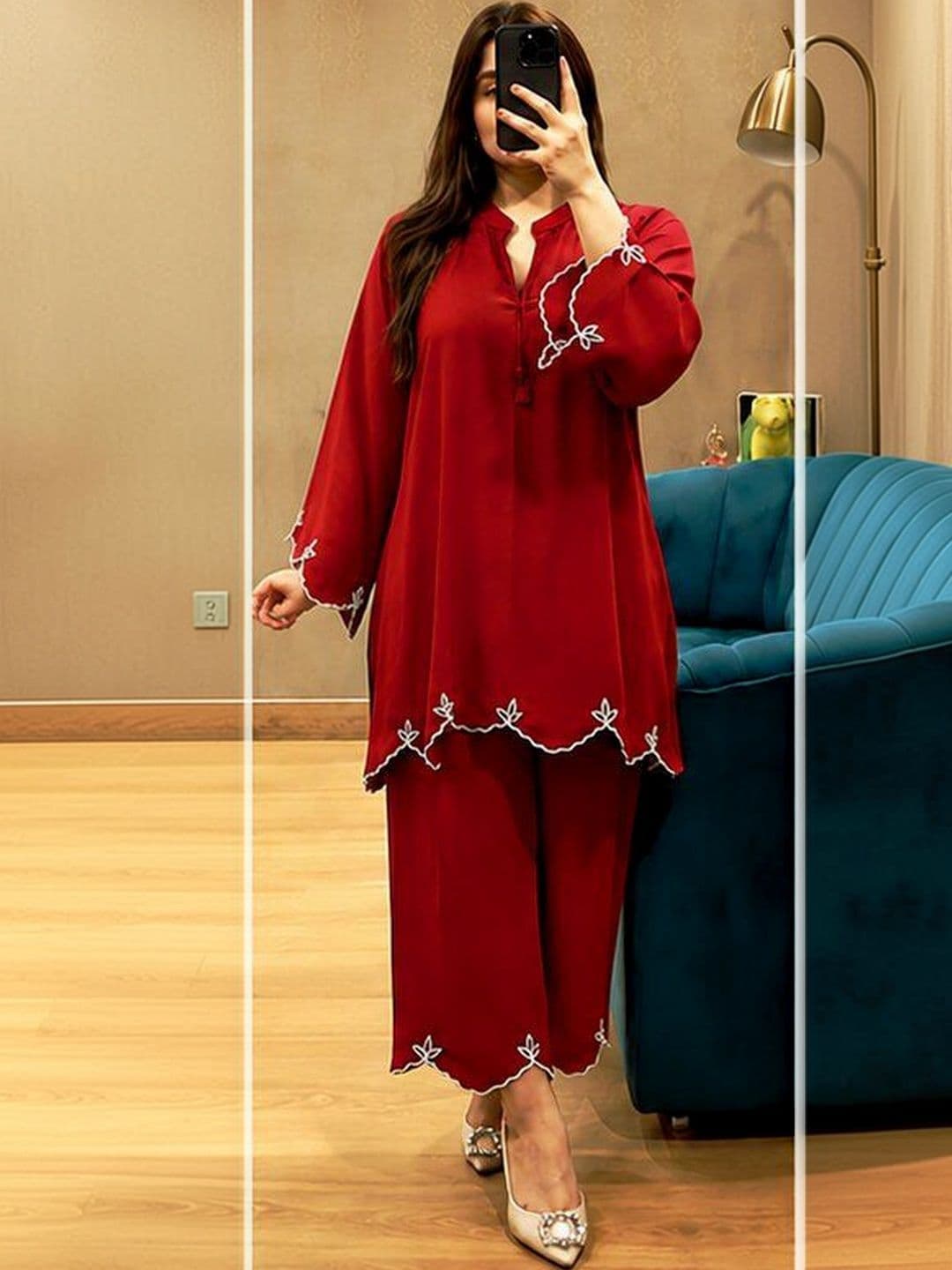 CHIRAAI Embroidered Tunic with Trousers - view 1