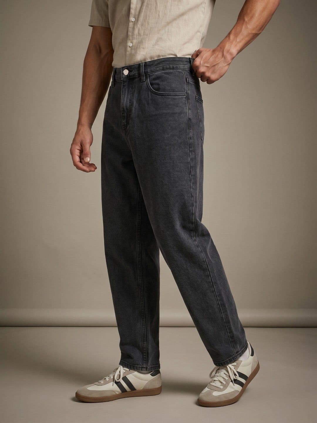 glitchez Men Barrel Fit Stretchable Jeans - view 1