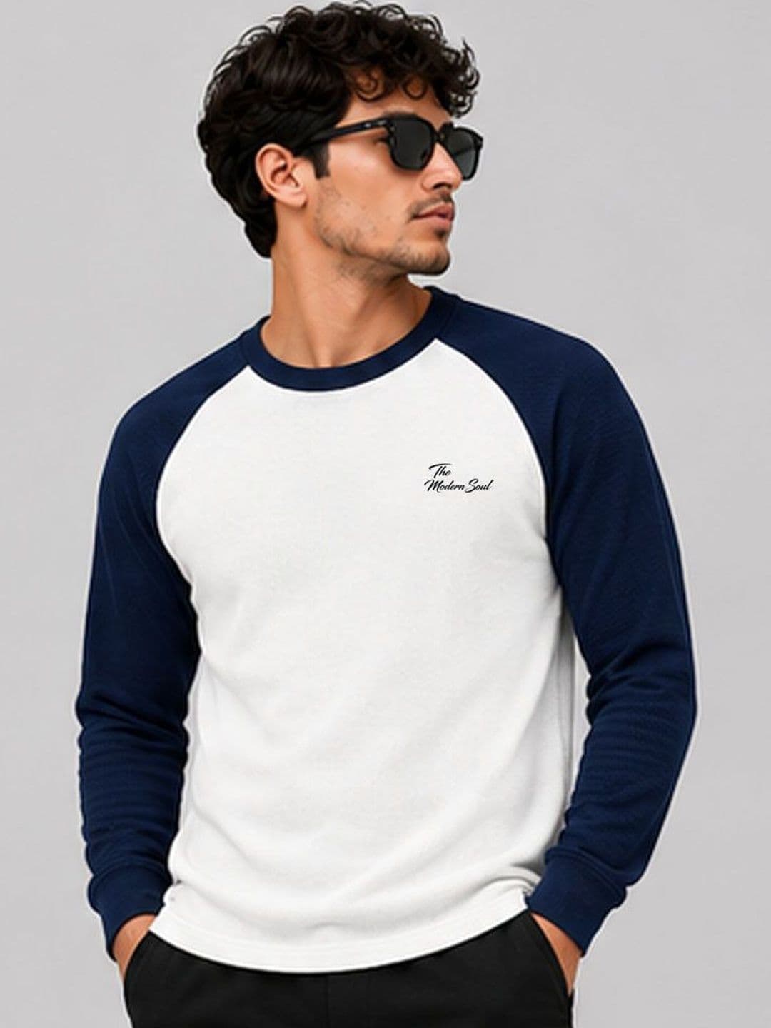 The Modern Soul Men Typography Colourblocked Pockets T-shirt - view 1