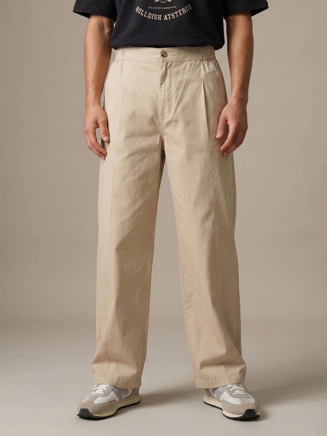 glitchez Men Pleated Regular Trousers - view 1