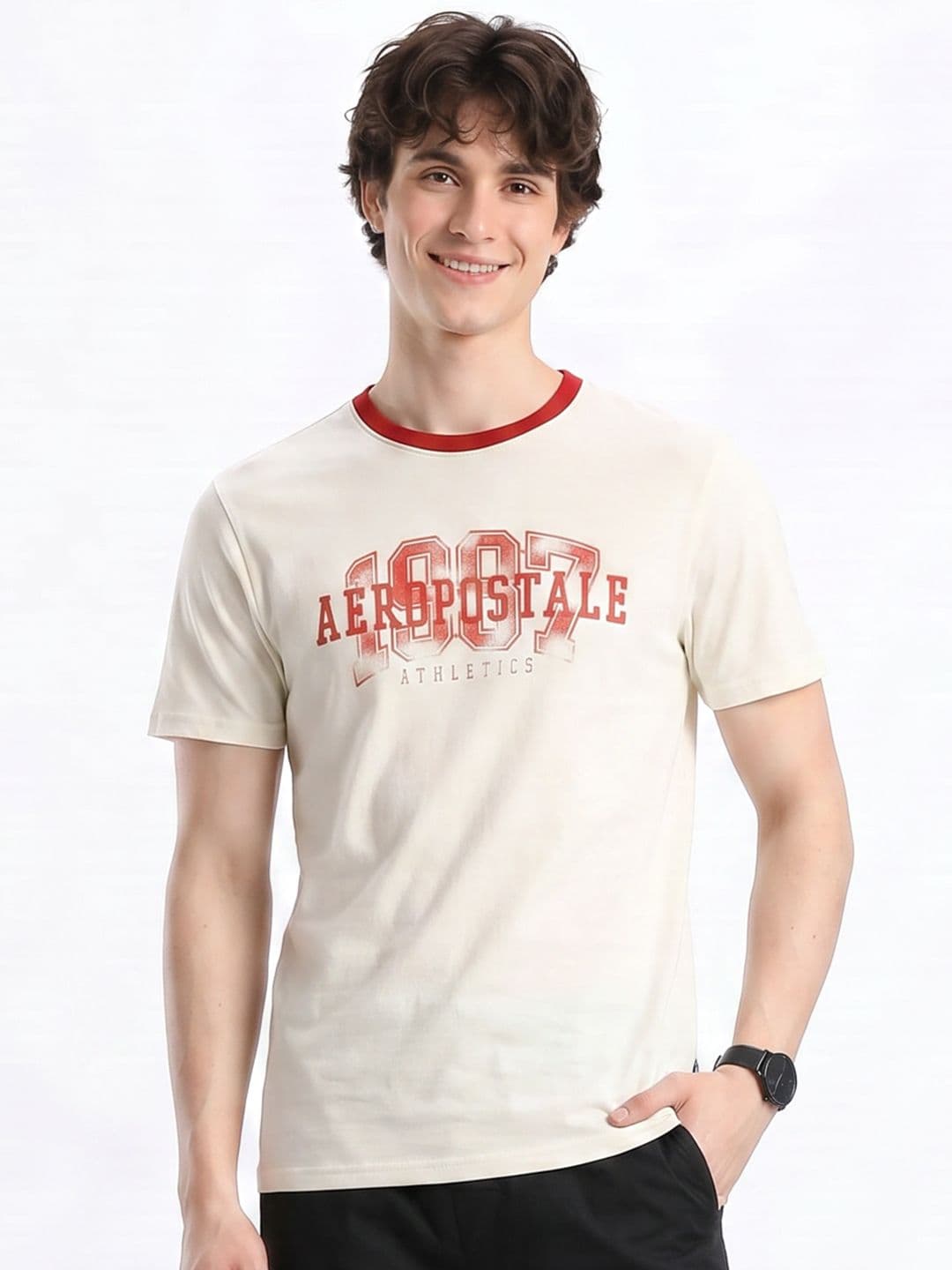 Aeropostale Printed Pure Cotton T-shirt - view 1
