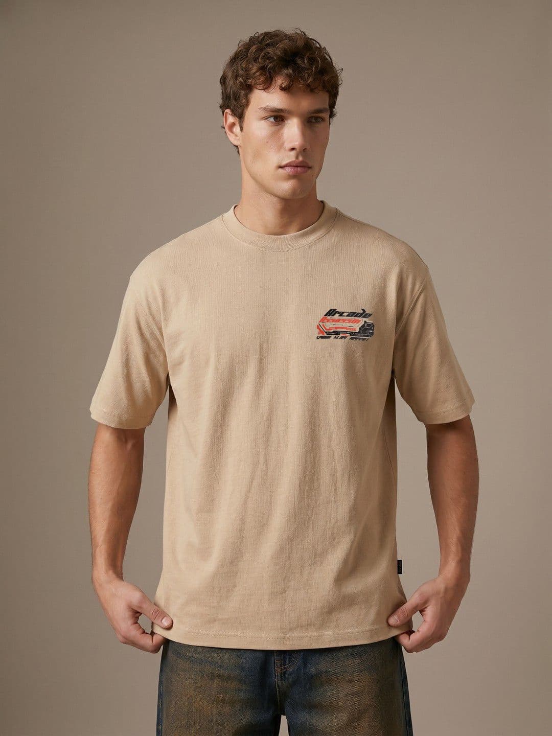 glitchez TypoGraphic Printed Oversized Fit T-shirt - view 1