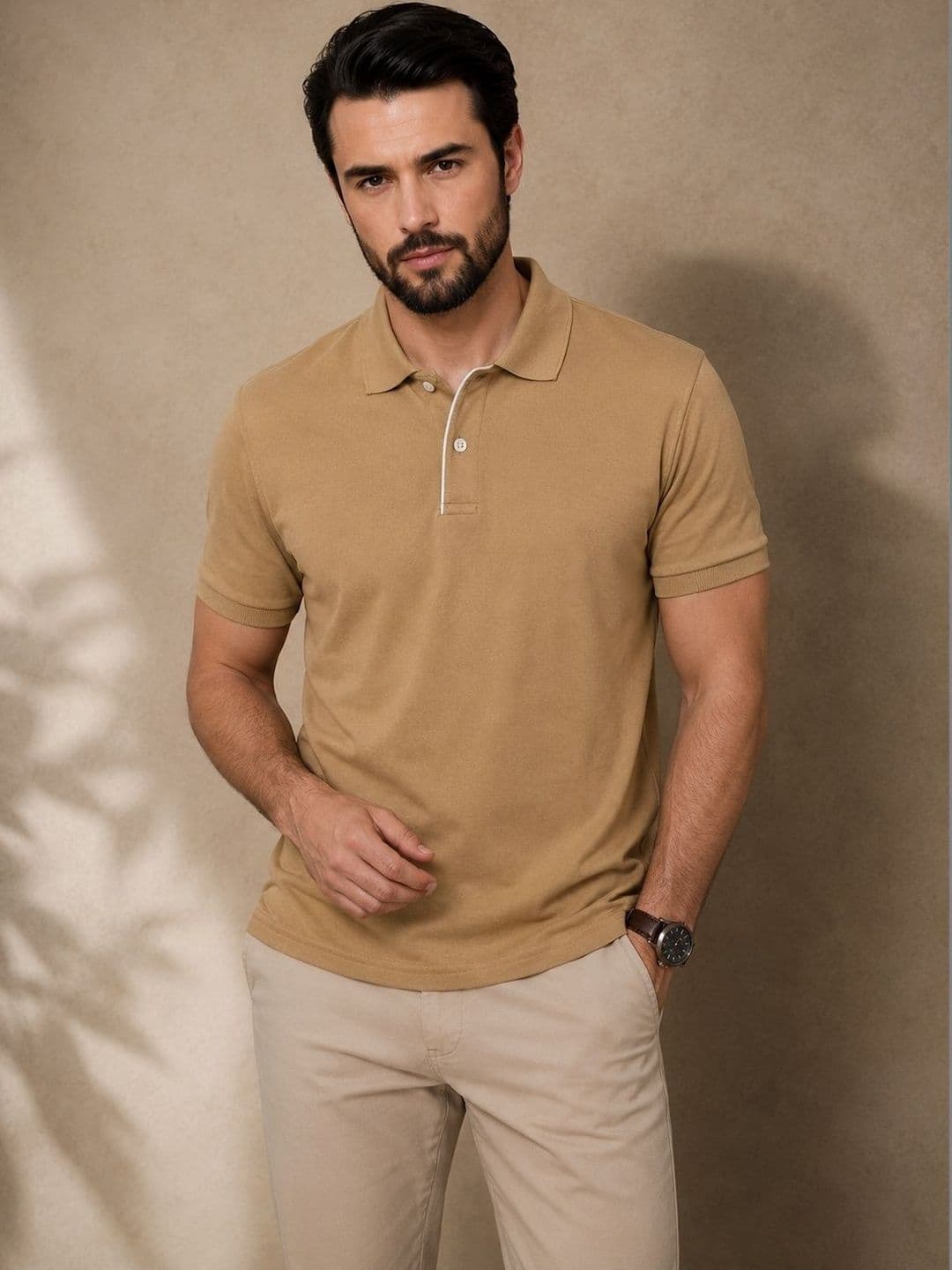 FEVERFEW Men Polo Collar T-shirt - view 1