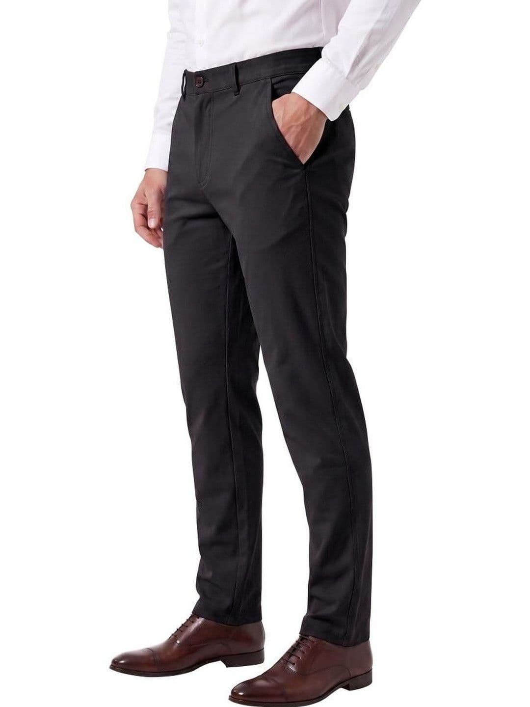 Mehrang Men Solid Mid Rise Slim Fit Trouser - view 1