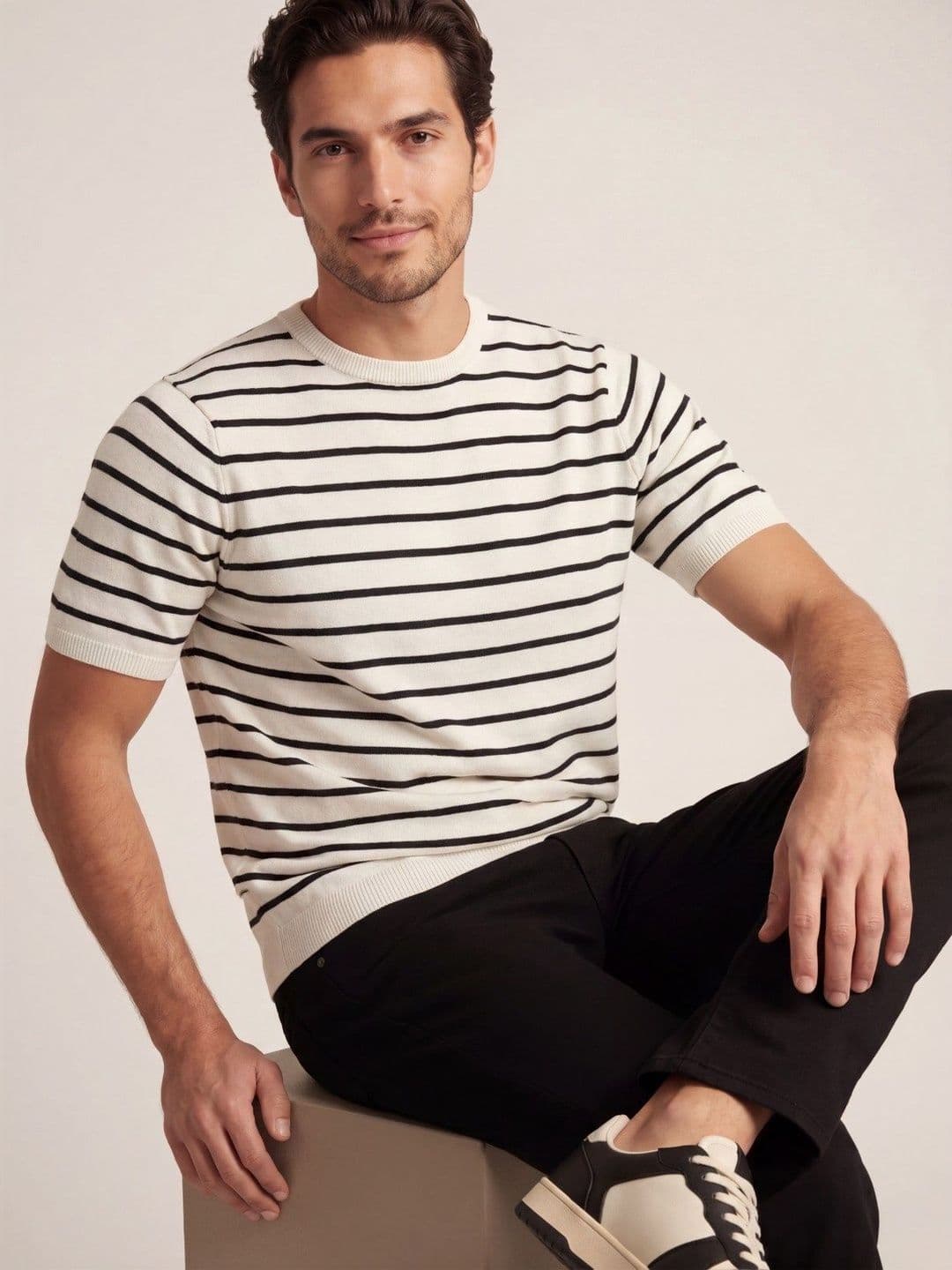 ULUPZ Men Striped T-shirt - view 1