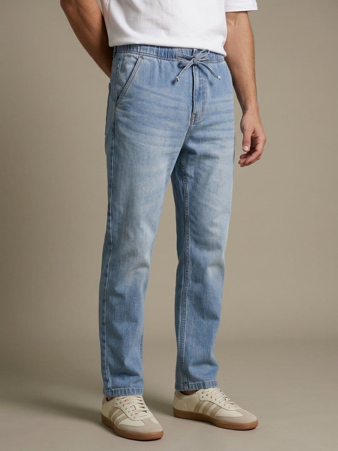 glitchez Men Straight Fit Mid-Rise Heavy Fade Stretchable Jeans - view 1