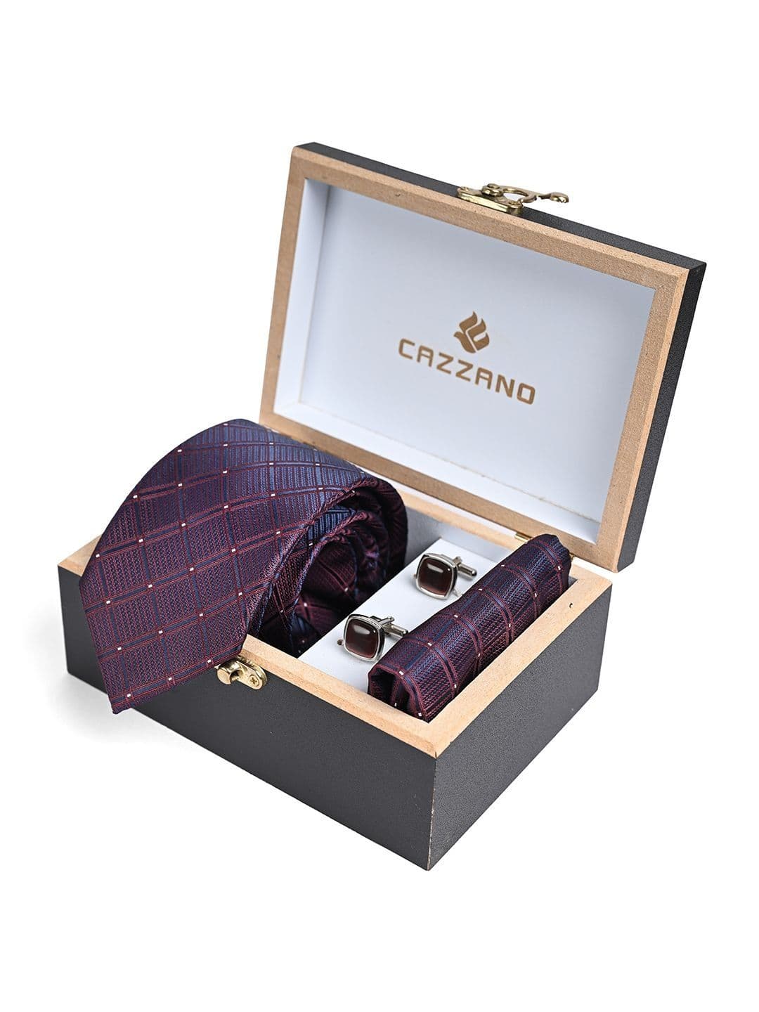 Cazzano Men Checked Ties & Cufflinks - view 1