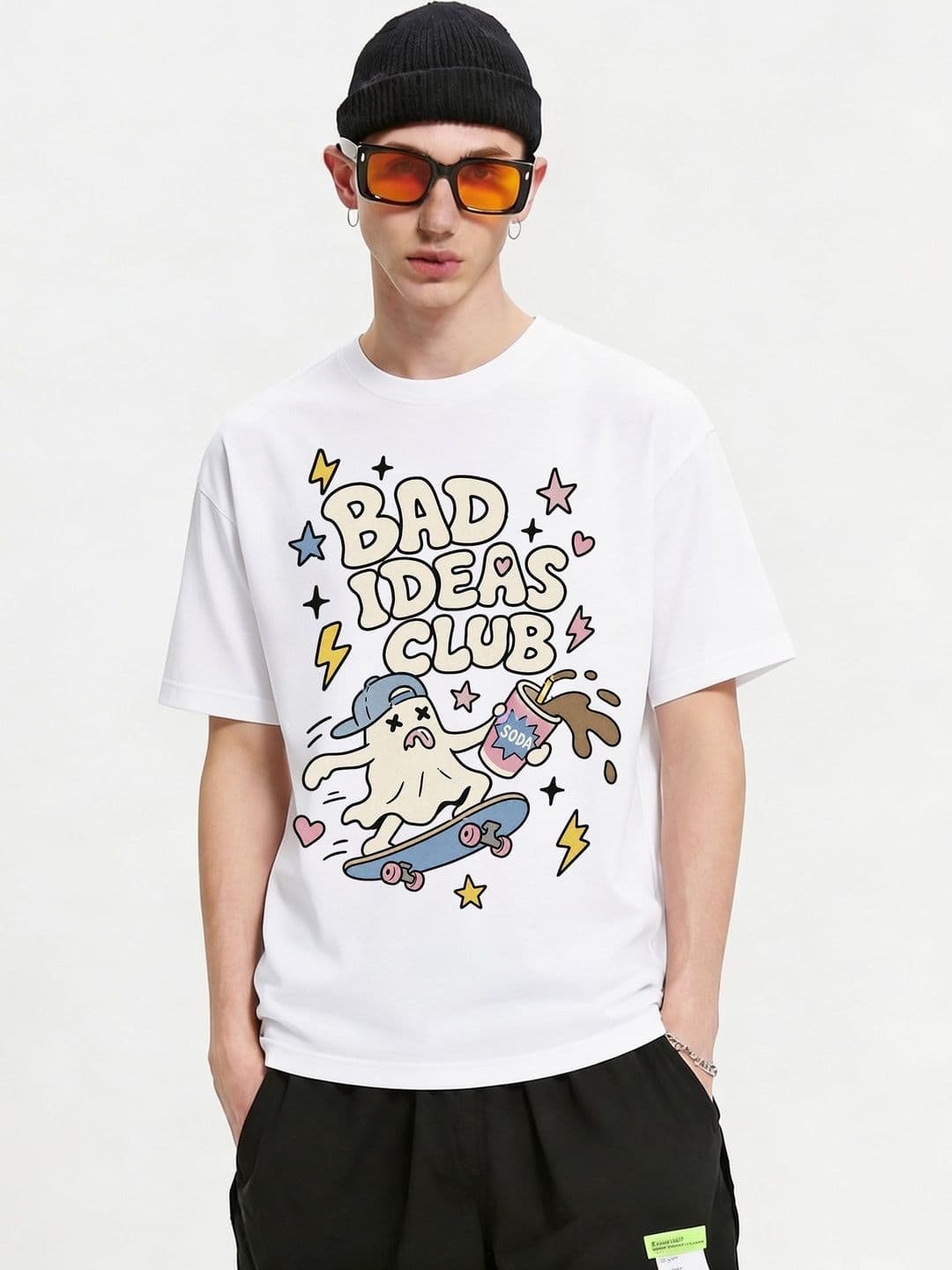 FARDA Unisex Printed Drop-Shoulder Sleeves T-shirt - view 1