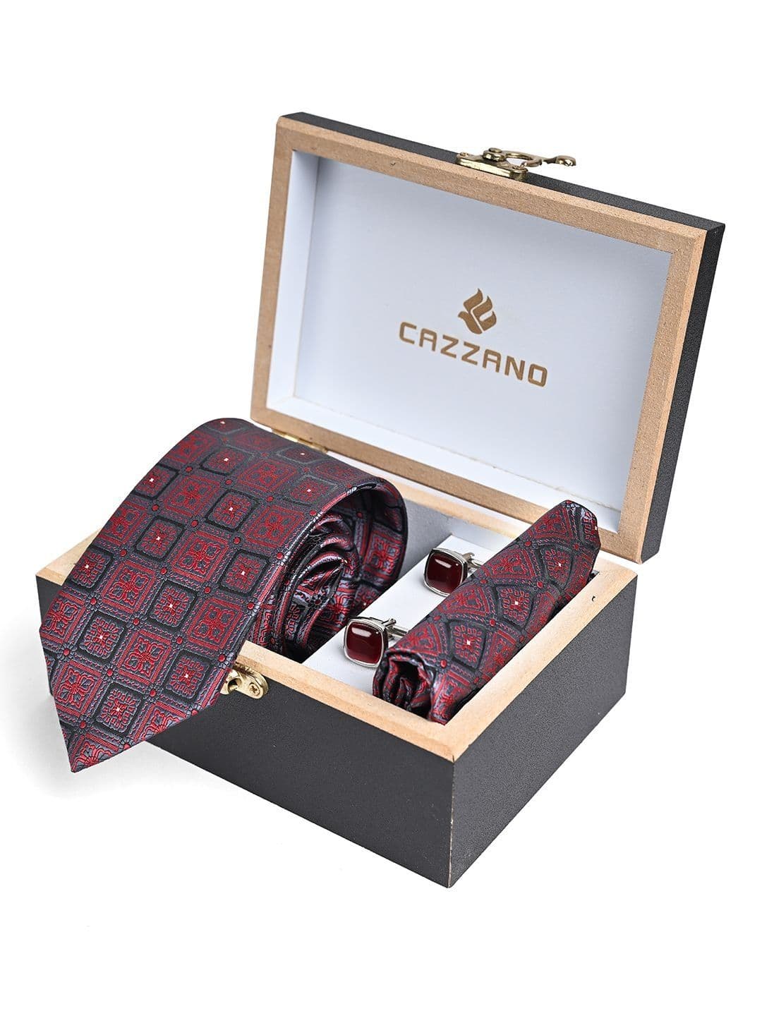 Cazzano Men Checked Ties & Cufflinks - view 1