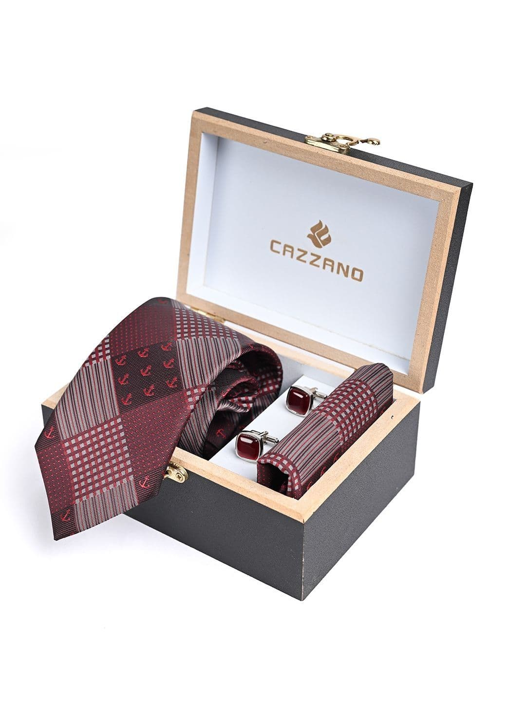 Cazzano Men Checked Ties & Cufflinks - view 1