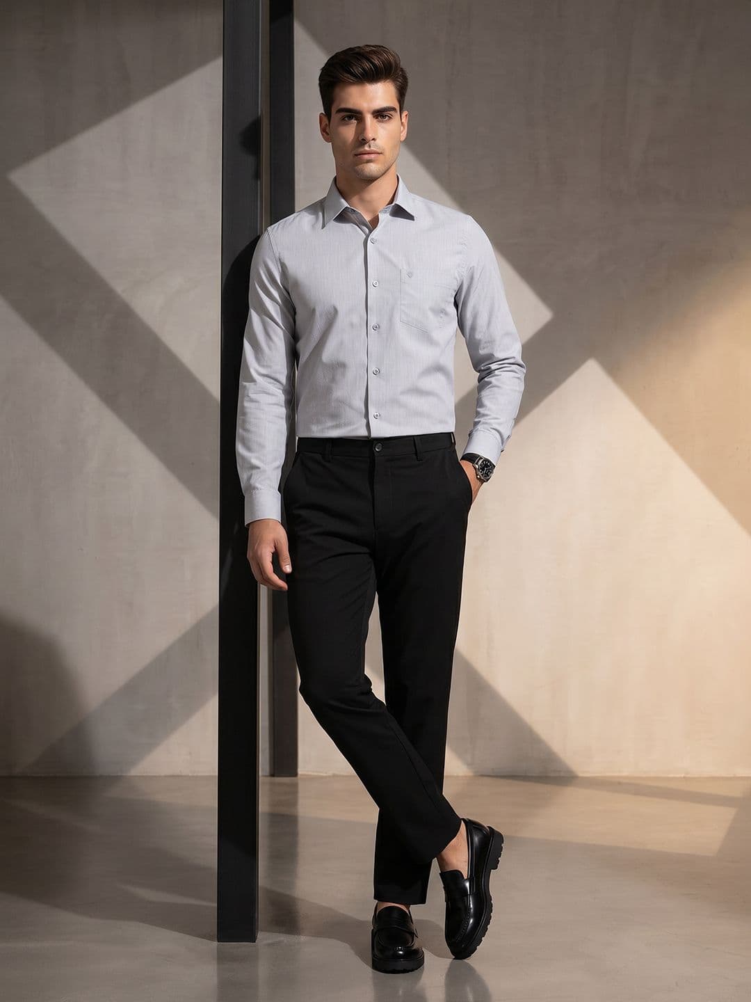 INVICTUS Slim Fit Spread Collar Formal Shirt - view 1
