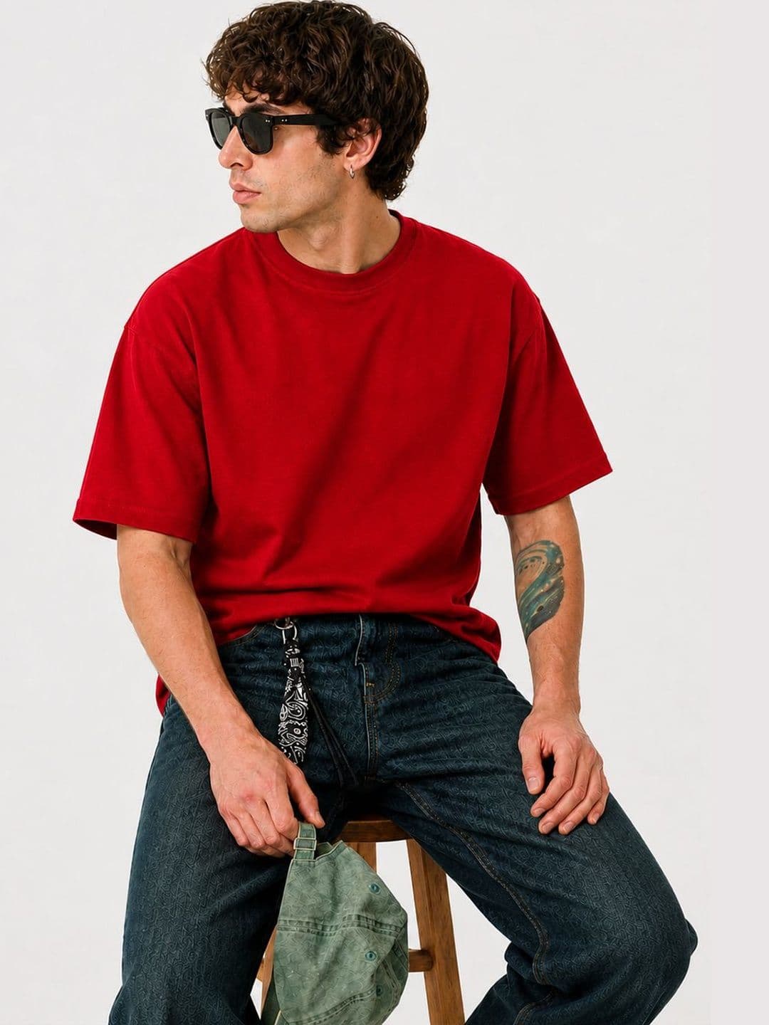BRAHMOR Men Drop-Shoulder Sleeves T-shirt - view 1