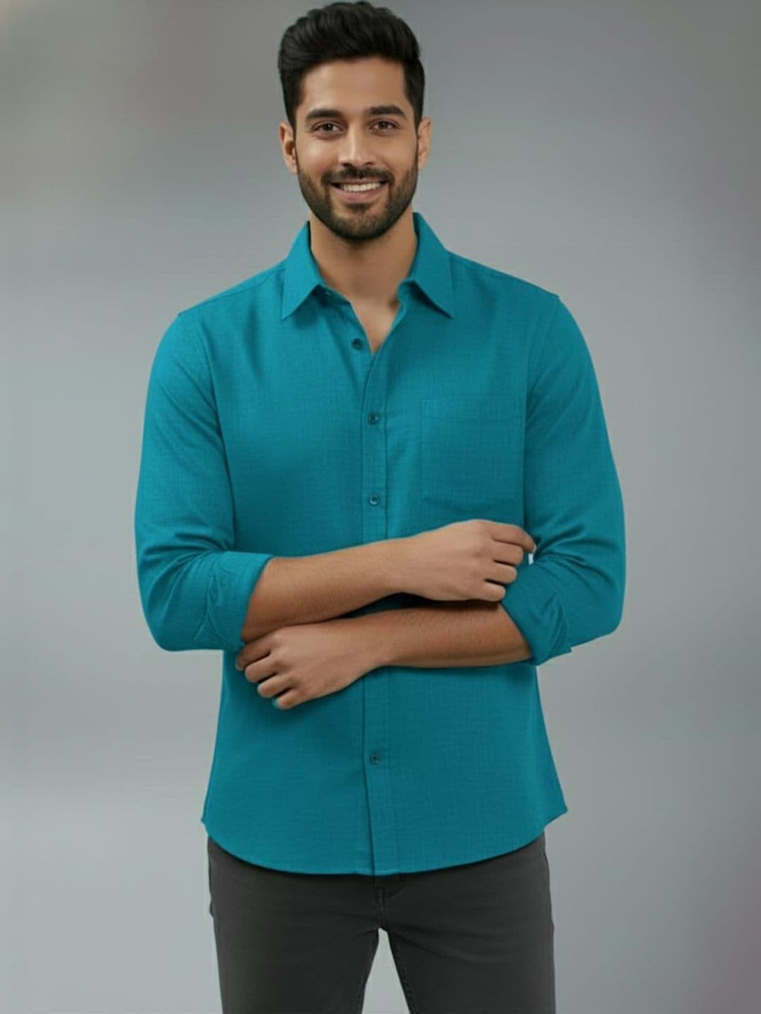 Indirae Men Smart Slim Fit Casual Shirt - view 1
