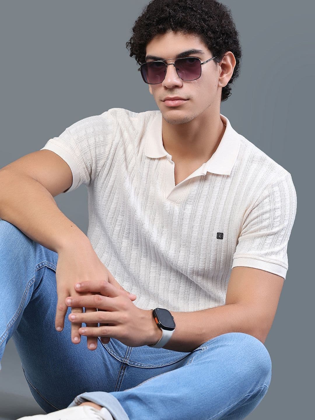 V-Mart Men Polo Collar T-shirt - view 1