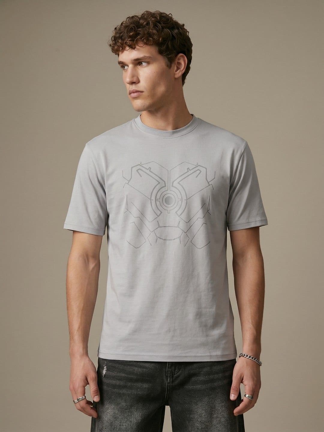 glitchez Graphic Printed Relaxed Fit T-shirt - view 1