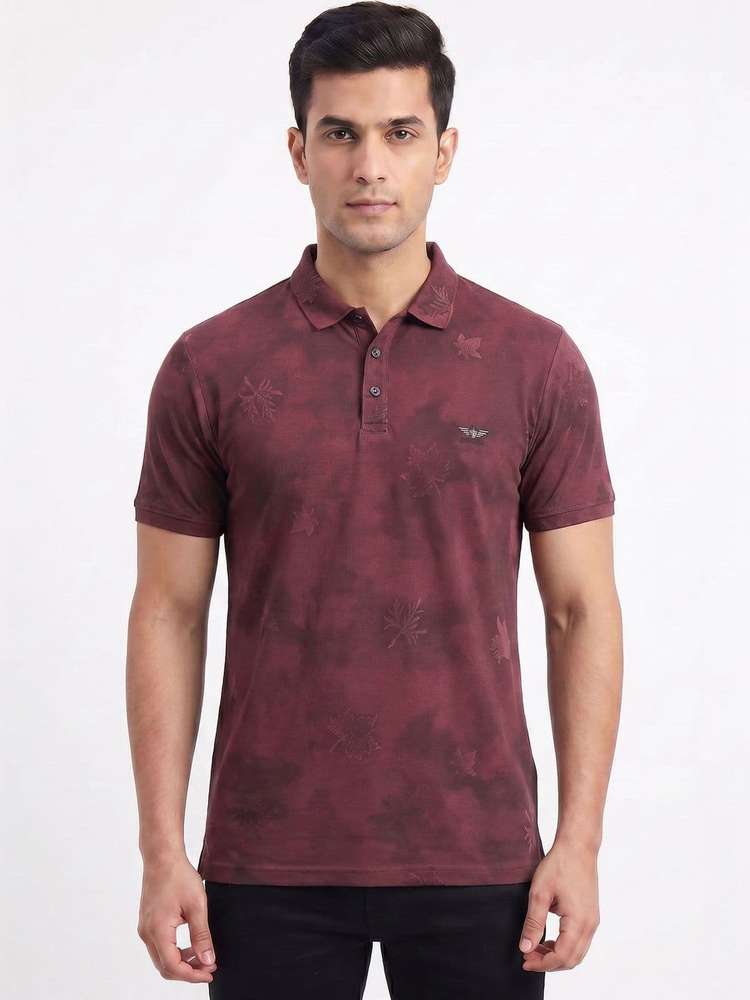 Plugin Men Printed Polo Collar T-shirt - view 1