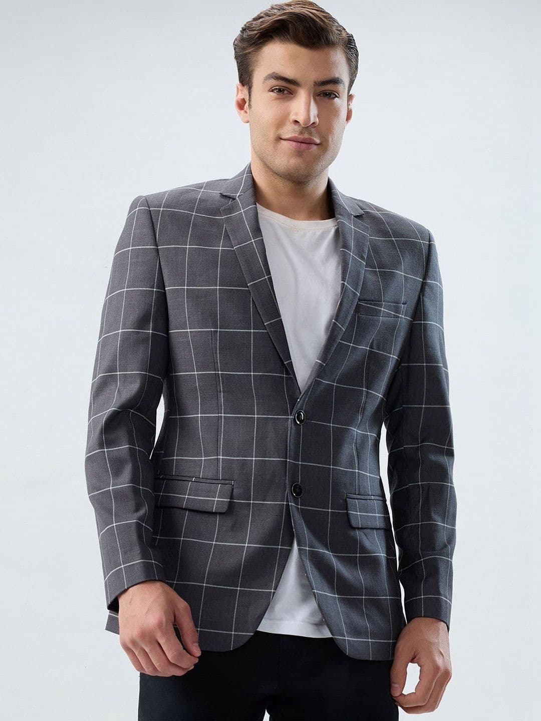 Park Avenue Men Checked Tailored Jacket - view 1